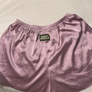 Daily Drills Satin Shorts in Soft Purple